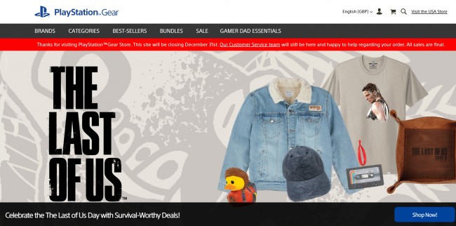 Toko resmi PlayStation Gear mengonfirmasi akan ditutup pada bulan Desember