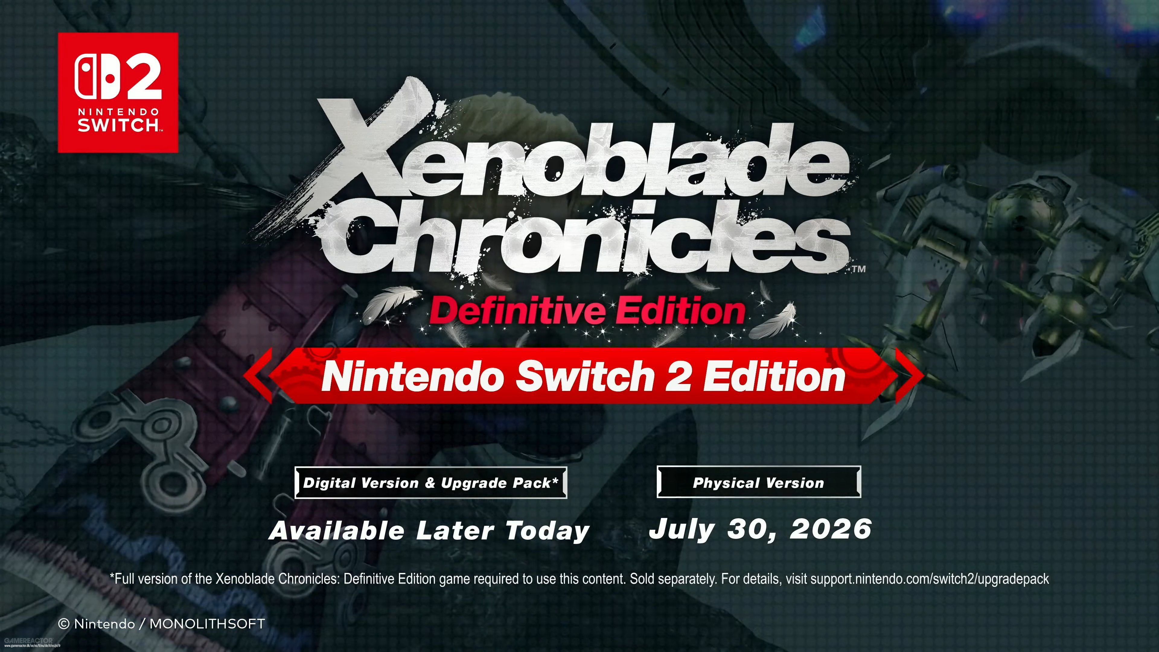Xenoblade Chronicles Trilogy Coming to Nintendo Switch 2 with 4K and 60fps Upgrades