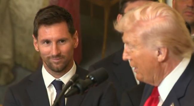 Leo Messi mengunjungi Donald Trump di Gedung Putih: Wajahnya saat menyebut Ronaldo