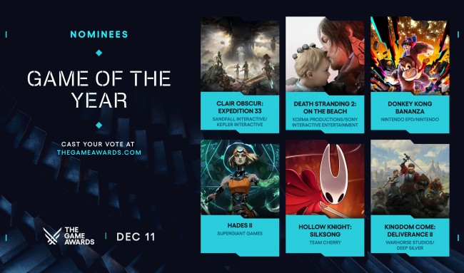 Pemenang Nominasi The Game Awards 2025