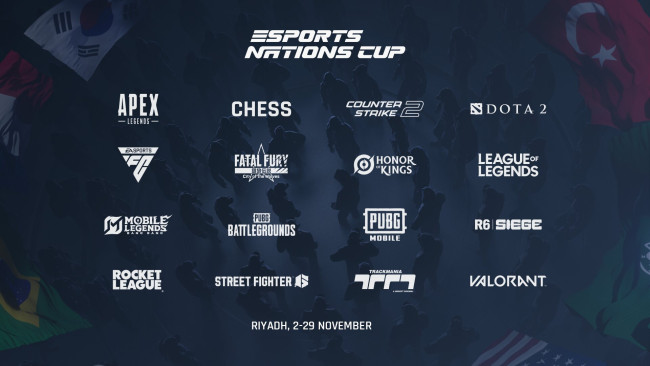 Line-up lengkap 16 game Esports Nations Cup telah dikonfirmasi