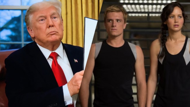 Donald Trump mengumumkan 'Patriot Games' dengan satu pria dan satu wanita, dan orang-orang membandingkannya dengan Hunger Games