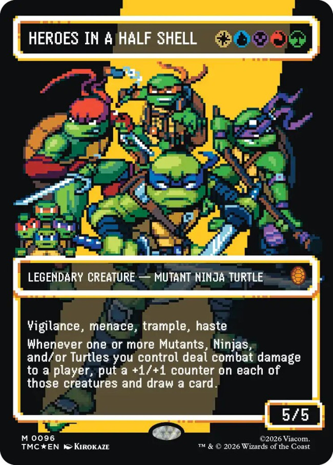 Koleksi Teenage Mutant Ninja Turtles Magic: The Gathering menampilkan kartu yang terinspirasi oleh game
