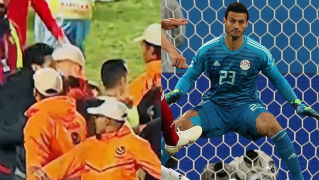 Kiper veteran Mesir diskors selama empat pertandingan karena memukul kepala wasit