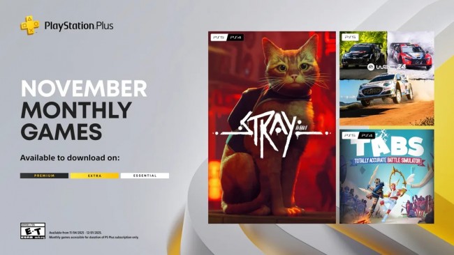Game PlayStation Plus sangat beragam dengan Stray, EA Sports WRC, dan TABS di bulan November