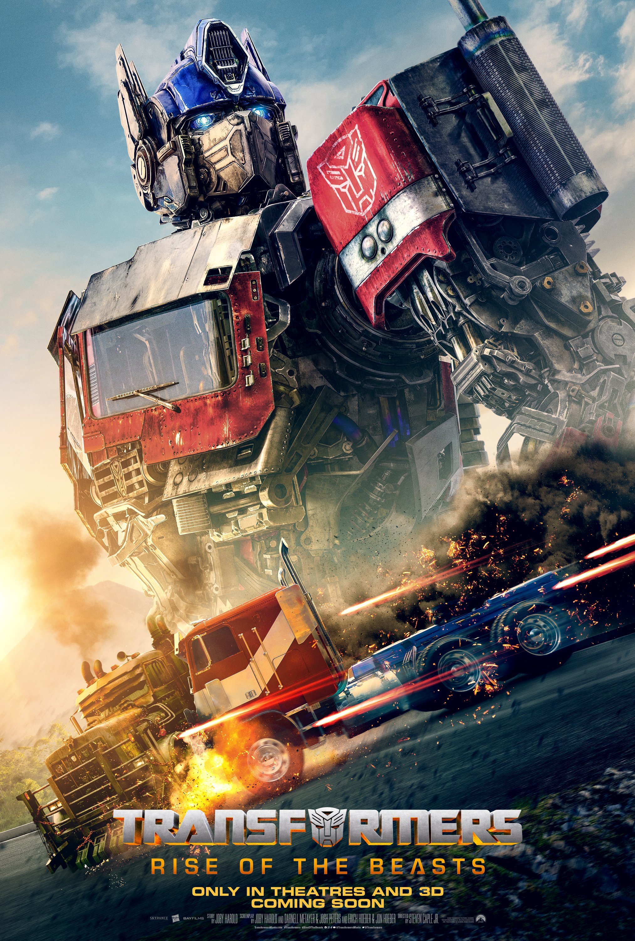 Poster karakter memamerkan pahlawan Autobot Transformers Rise of the Beasts'