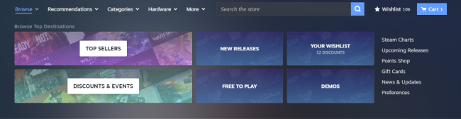 Valve membuat beberapa perubahan besar pada Steam Store