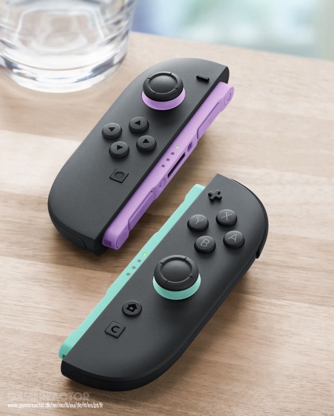 Nintendo memperkenalkan Pengontrol Joy-Con 2 ungu muda (L) dan hijau muda (R) untuk Switch 2