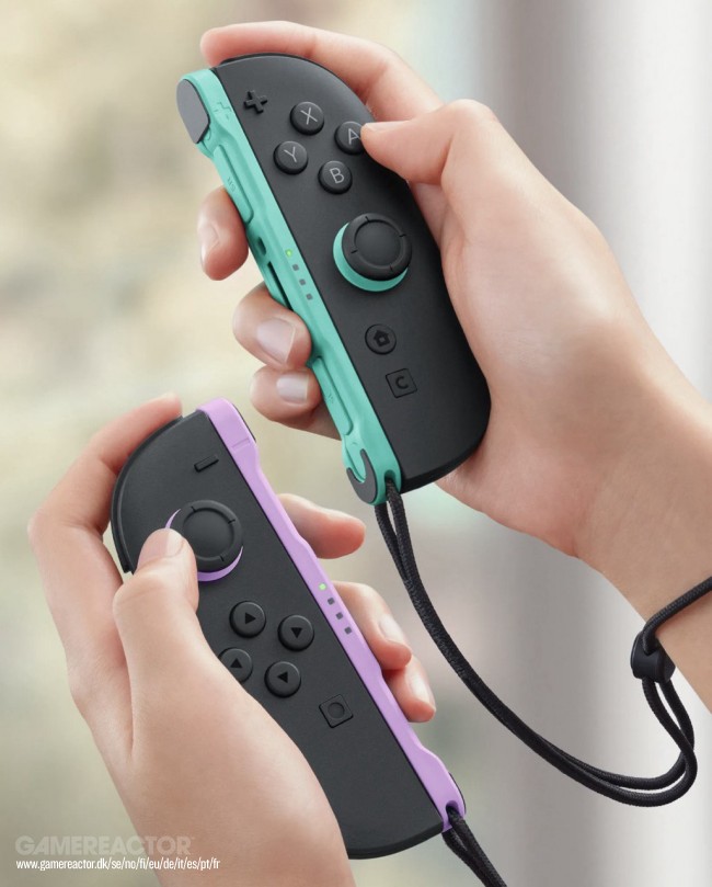 Nintendo memperkenalkan Pengontrol Joy-Con 2 ungu muda (L) dan hijau muda (R) untuk Switch 2