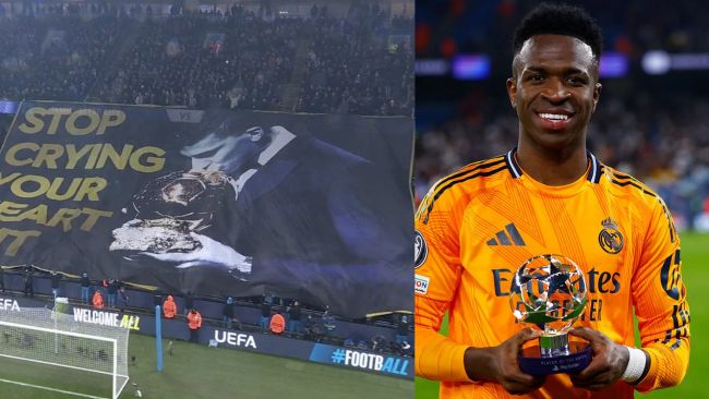 Vinícius Jr. mengatakan spanduk "Stop Crying Your Heart Out" memberinya lebih banyak motivasi melawan Manchester City