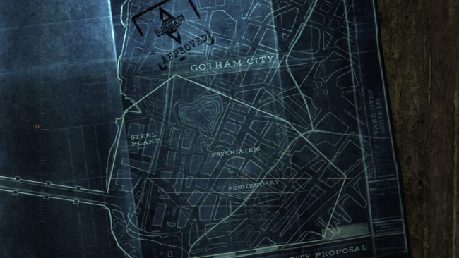 Arkham City blueprints in Arkham Asylum