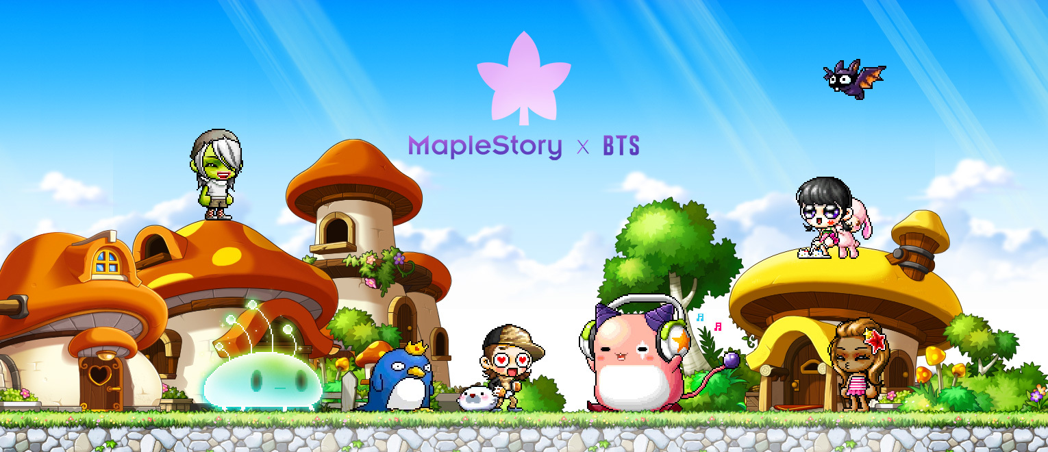 Gambar Dari Band KPOP BTS Berkolaborasi Dengan Maplestory 1 1