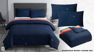 Bawa kosmos ke kamar tidur dengan set selimut Starfield