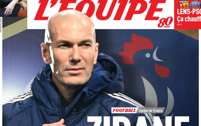 Zidane kembali ke sampul L'Équipe saat rumor baru tentang peran manajerial berikutnya terungkap