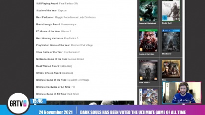 GRTV News - Dark Souls telah dipilih sebagai Ultimate Game of All Time di Golden Joysticks